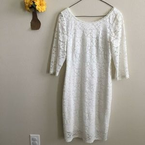 White Lace Like Dress